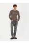 Mink Melange Slim Fit Crew Neck Knitwear Sweater -50278091-VR174 - 4