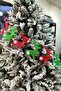 6 Pieces Red Green Christmas Tree Reindeers 2 Meters Glittery Eva New Year Reindeer with Bells Snowflake - 8