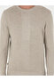 Sand Melange Slim Fit Crew Neck Wool Blended Knitwear Sweater 50296457-Vr123 - 6