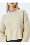 Crew Neck Hair Knit Textured Comfortable Fit Knitwear Sweater - 5