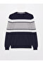 Crew Neck Long Sleeve Color Blocked Men's Knitwear Sweater - 6