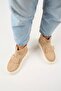Ember Women's Genuine Leather Velcro Sand Boots with Fur Inside - 7