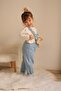 Unisex Children's Denim Overalls with Teddy Bear - 3