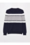 Crew Neck Long Sleeve Color Blocked Men's Knitwear Sweater - 7