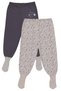 Baby Booties Trousers with Self Socks Bottom Pajamas Seasonal 100% Organic Cotton Set of 2