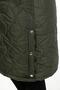 Women's Khaki Long Woolen Quilted Plus Size Coat - 3