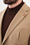 Striped Slim Fit Bag Pocket Mono Collar Men's Jacket Beige - 41416.24K - 2
