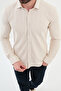 Striped Slim Fit Men's Shirt Beige - 27025.24K - 4