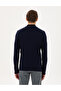 Navy Blue Slim Fit Half Turtleneck Knitwear Sweater 50300524-Vr033 - 5
