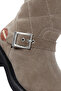 Beige Laconia Hi Zippered Women's Leather Boots - 025g100074 - 8