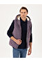 Purple Hooded Inflatable Warm Vest 50293233 -Vr038