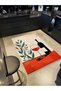 Asena Collection Artistic Design Abstract Wine and Glass Patterned Modern Decorative Carpet 44