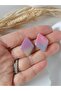 80S Fashion Steel Apparatus Colorful Pearlescent Special Design Pink Polymer Clay Earrings Handmade - 5