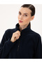 Navy Blue Comfort Fit Zippered Fleece Sweatshirt 50300846-Vr033 - 2