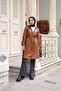 Women's Hooded Leather Short Trench Coat - 2