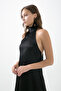 Siempre Boyundan Tie-Up Backless Long Satin Dress - 4
