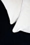 Down Feather Throw Pillow- with Silver Piping - 2