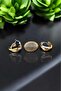 Tarnish Antiallergic Three Color Steel Earrings - 3