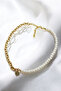 K Pearl Chain Letter Style Necklace - 3