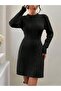 Black Dress with Elastic Waist Skirt