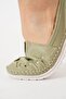 Laner Stitched Genuine Leather Women's Shoes Green Skin - 5