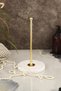 Alaska Gold Plated White Marble Paper Towel Holder Kitchen - Bathroom Roll Napkin Holder - 6