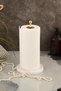 Alaska Gold Plated White Marble Paper Towel Holder Kitchen - Bathroom Roll Napkin Holder - 3