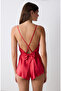 Satin Bow Red Teddy - 5