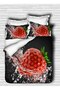 Strawberry Digital Double Duvet Cover Pillow Set