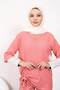 Powder Front Gathered Necklace Wrap Suit - 2