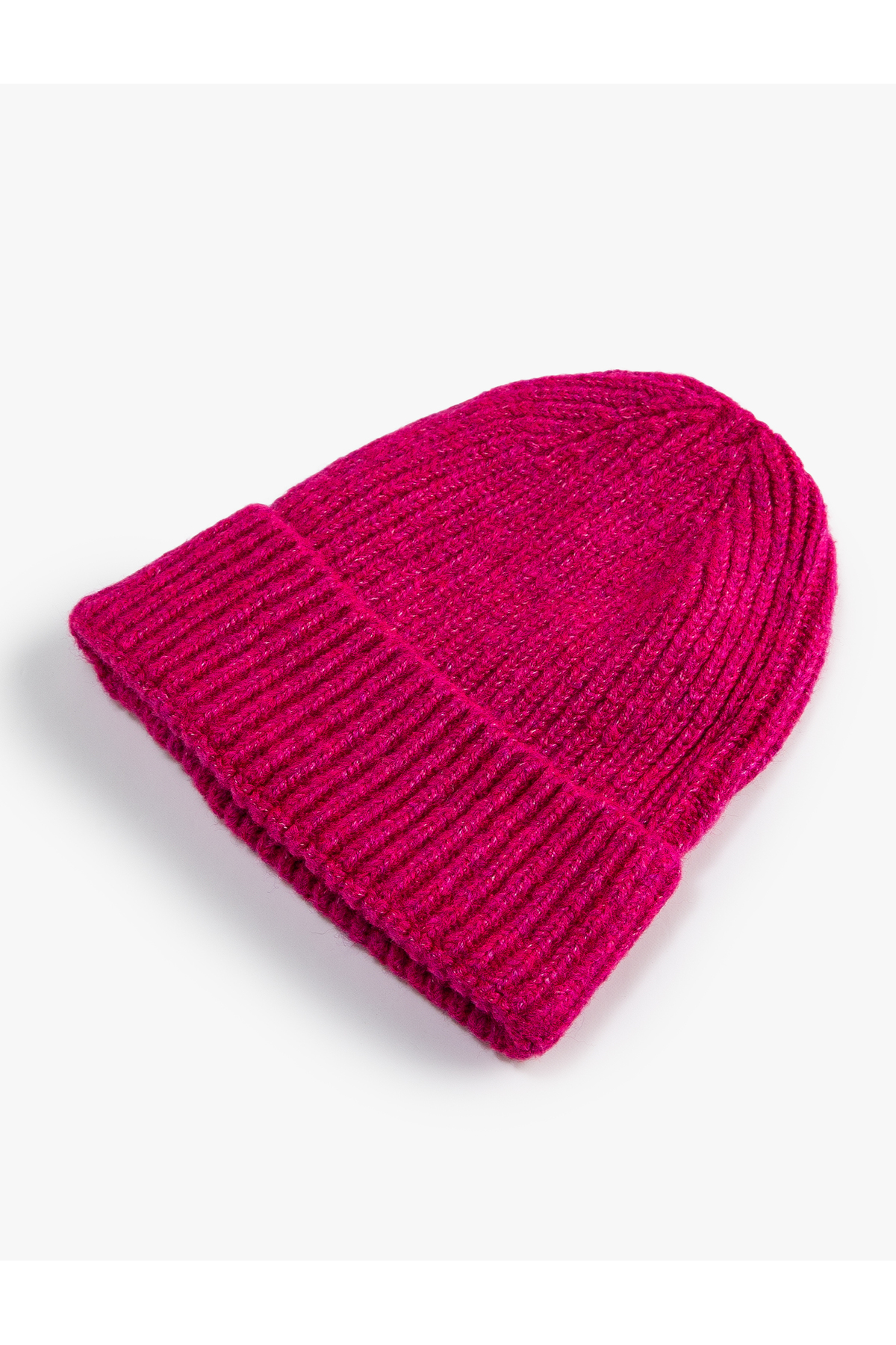Layered Beanie Bordered Elastic Knit - 2