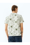 Crew Neck Cotton Blended Floral Print Short Sleeve T-Shirt - 4