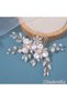 Elegant Floral Pearl Detailed Bridal Crown with Pearls and Crystal Stones - Wedding Engagement Henna Promise Crown Hair Accessory - 2