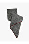 Scarf with Fish Scale Pattern and Tassels