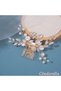 Elegant Floral Pearl Detailed Bridal Crown with Pearls and Crystal Stones - Wedding Engagement Henna Promise Crown Hair Accessory - 3