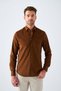 100% Cotton Comfort Fit Men's Shirt with Velvet Embroidery Detail Pockets - 2