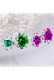 10Pcs Mini Crystal Stone Flower Design Hairpin Hair Clip Green - Birthday Party Prom Hair Ornament Decoration - 2