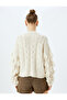 Tassel Detail Crew Neck Long Sleeve Textured Knitwear Sweater - 4