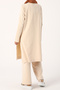 New Beige Suit with Slits on the Sides and Trousers and Pockets - 5
