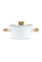 X Refika Swiss Crystal Creamy Wood 0 Non-Stick Non-Flammable Pot with Oil 20 cm - 4