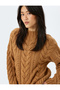 Soft Texture Long Sleeve Lightweight Stand Collar Hair Knit Sweater