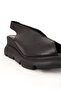 Women's Sandals Wedge Heel Genuine Leather Shoes Zy 7672 Black - 4