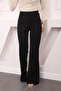 Black High-Waisted Fringe Spanish Trousers - 3