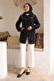 Black Stone Pocketed Denim Jacket