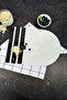 Grooved Glass Cutting Board |   Black Rock Stripe - Oval Edge |   25cm X 35cm |   Patented Product