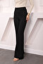Black High-Waisted Fringe Spanish Trousers - 4