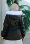 Low Back Lace, Zipper Detail Hooded Short Leather Coat-Brc6265 - 2