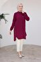 Tunic with Hidden Buttons and Shirt Collar-Vishne 24Kt473 - 5