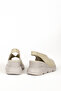 Women's Sandals Wedge Heel Real Leather Shoes Zy 7672 A.Green - 3