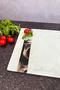 Channelized Glass Cutting Board - Glass Cutting Table |   Mix White Striped |   25cm X 35cm |   Patented Product - 4